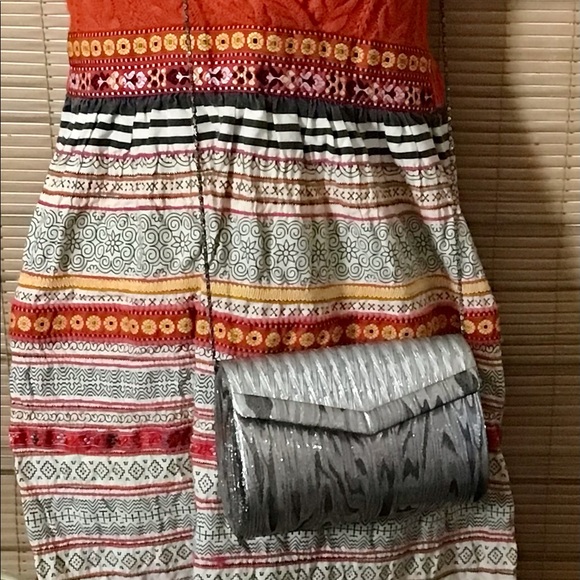 Vintage silver thread clutch/shoulder bag - Picture 5 of 15